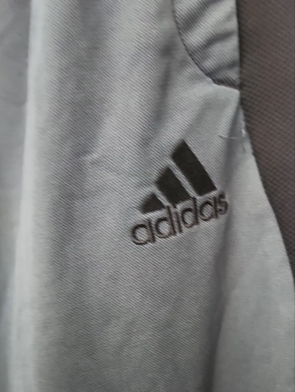adidas Gray Track Pants with Black Side Stripes